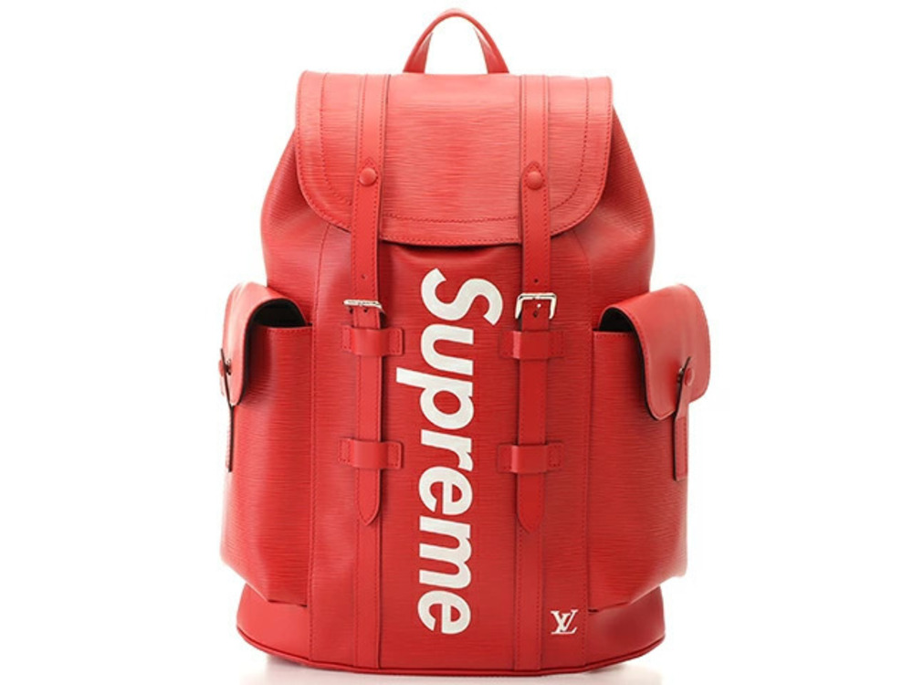 LOUIS VUITTON Backpack Christopher Epi Supreme Red SJ